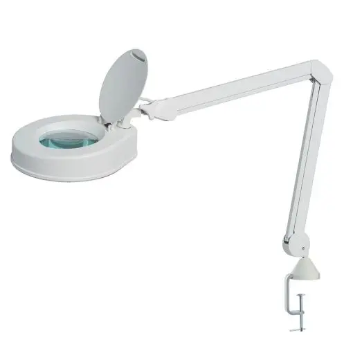 Lámpara lupa 3 o 5 aumentos con mordaza de mesa Mimsal